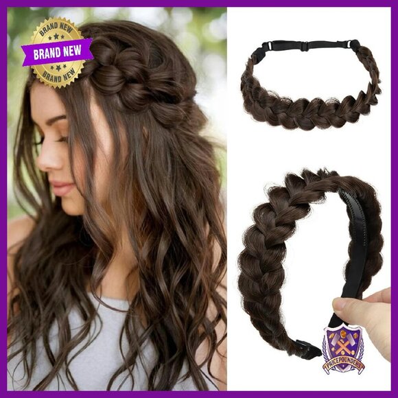 Handmade Braided Headbands Set, Elastic Stretch Hair Accessories for Women main image 5